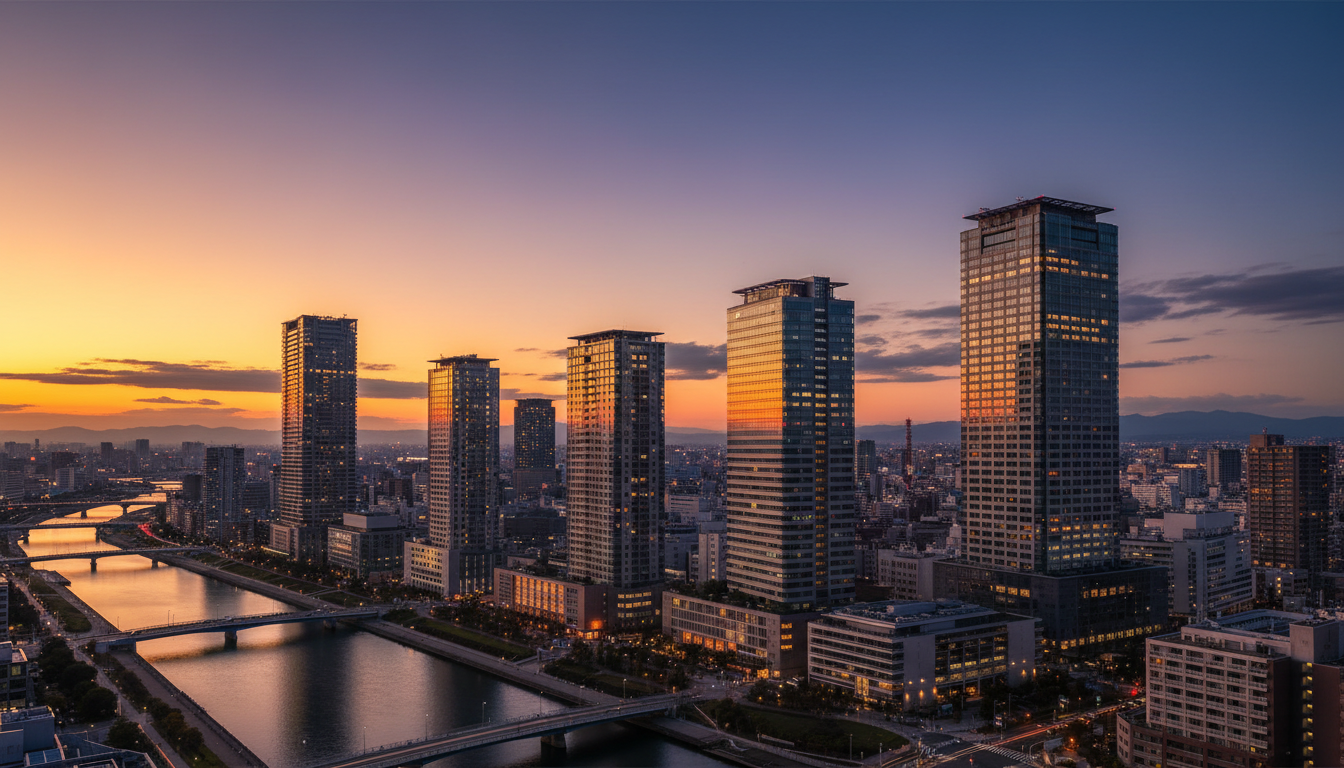大阪の夕景